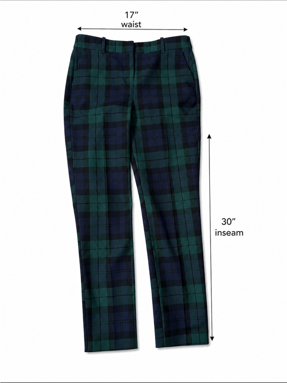 J. Crew Blue Green Plaid Ruby Full Length Pant Size 10 ~ New No Tags - Picture 7 of 7